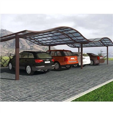 Struchtúr Alúmanam Láidir Carport Díon Polacarbónáit Seasta Saor in Aisce